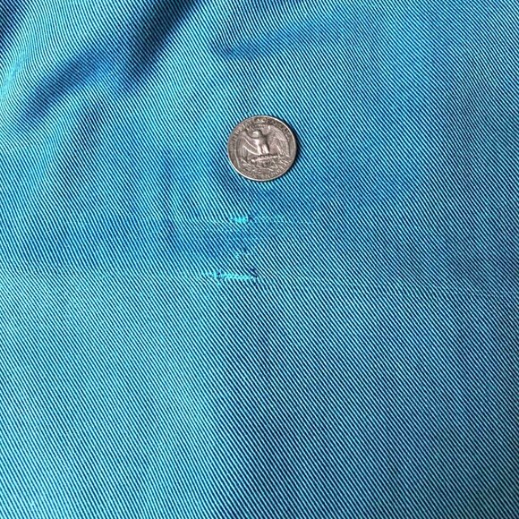 Robert Graham Solid Teal Blue Button Down Shirt Men's L Flip Cuff Check Paisley - Picture 6 of 9